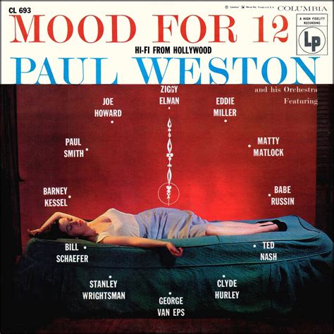 The Vinyl Cloak Paul Weston And His Orchestra Mood For 12 1955