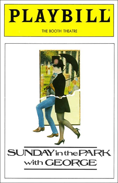 Sunday In The Park With George Broadway Booth Theatre Playbill