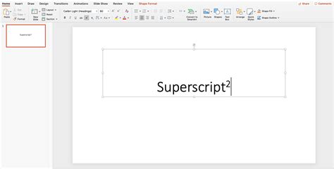 How To Format A Subscript Or Superscript In Powerpoint