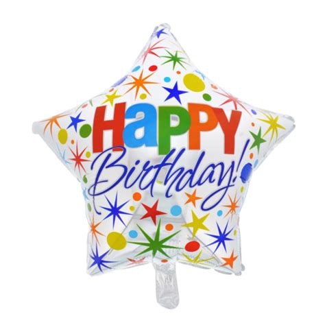 18″ Multicolor Star Happy Birthday Balloon Sigs Party N Ts