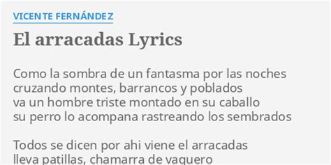 El Arracadas Lyrics By Vicente FernÁndez Como La Sombra De