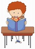 Un niño leyendo un libro 360468 Vector en Vecteezy