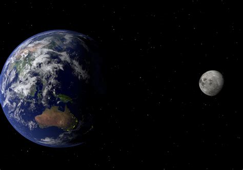 Earth And Moon 01 Cgtrader