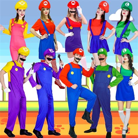 Adult Super Mario Party Costumes Role Play Women Mario Dress Cosplay Halloweenandpurim Party