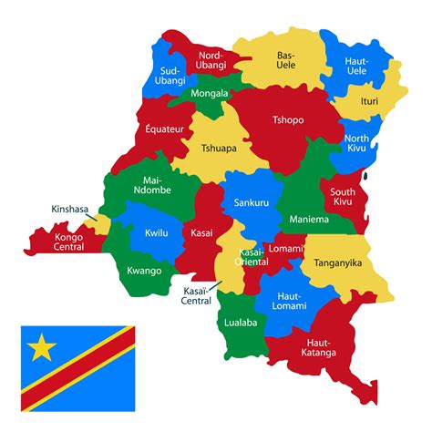 Carte De La République Démocratique Du Congo à Imprimer
