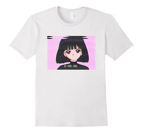 Sad Girl Retro Japanese Anime Vaporwave T Shirt Rt