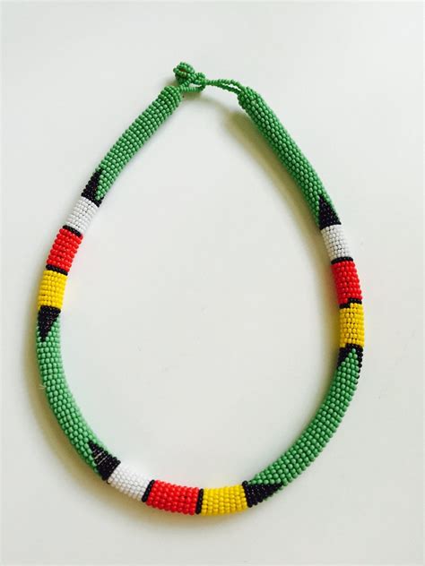 Beaded Traditional Zulu Necklace African Jewelry By Sunuafrica