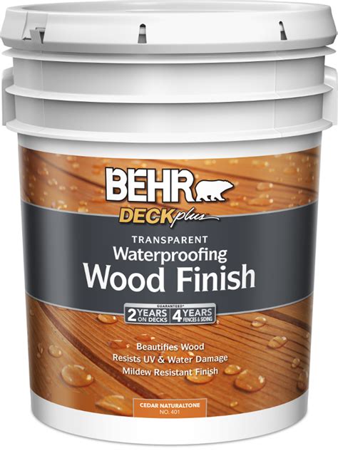Behr® Deckplus™ Transparent Waterproofing Wood Finish Coatings