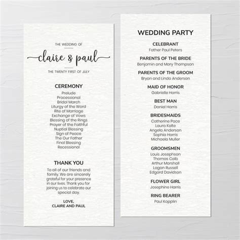 Maybe you would like to learn more about one of these? Calligraphy wedding ceremony program | Printable wedding program | Order of service | R… in 2020 ...