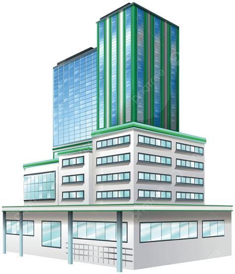 3d Design For Office Building Clipart Perspective Dimensional Vector