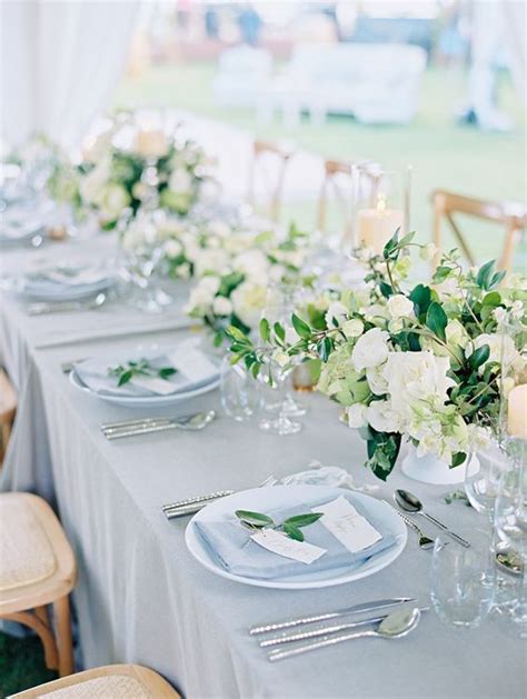 top  classic romantic dusty blue wedding decor ideas   puff