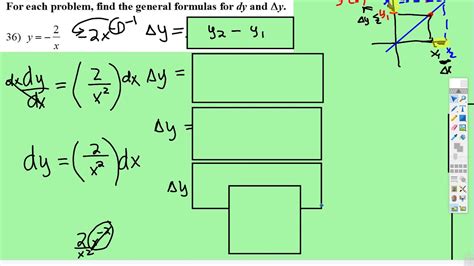 Derivatives Find The General Formulas For Dy And Delta Y Youtube