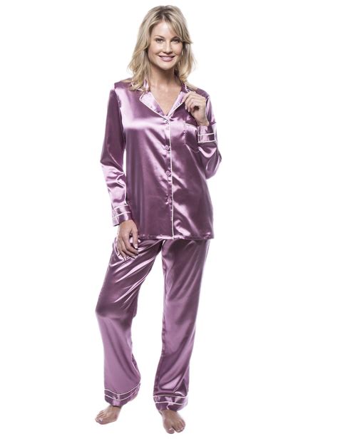 Women S Classic Satin Pajama Set Satin Pyjama Set Satin Pajamas