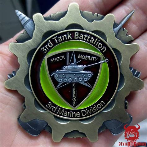 Usmc 3rd Tank Battalion Challenge Coin Usmc Challenge Coin