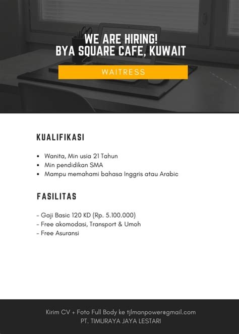 Fast food jobs near me hiring at 16. We Are Hiring ,BYA SQUARE CAFE. QUWAIT ! WAITRESS | KASKUS