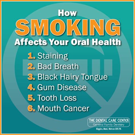 how smoking affects your oral health the dental care center