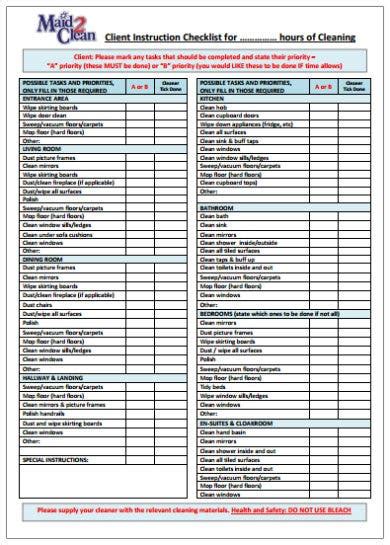 The agency may receive countless applications for a single job opening. Best House Cleaning Checklist Templates - Google Docs, MS ...