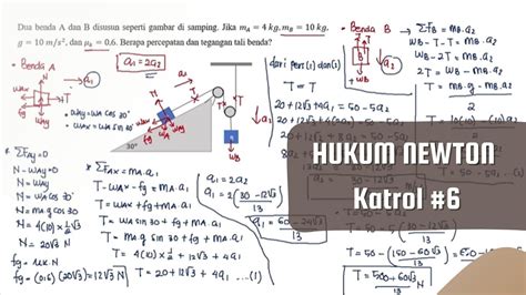 Menghitung Percepatan Dan Tegangan Tali Pada Sistem Katrol Ganda Hukum