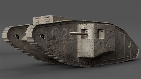 British Mark 1 Tank Ww1 3d 模型 3d模型 149 Fbx Obj Ma Free3d