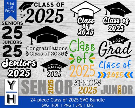 Class Of 2025 Svg Bundle Senior 2025 Svg Seniors 2025 Png Etsy