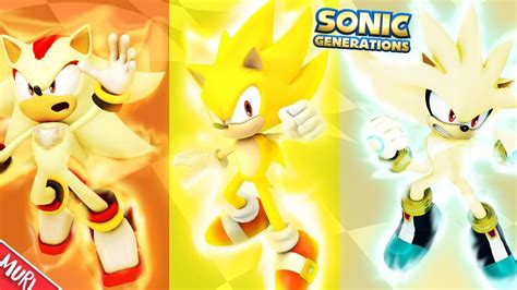 Super Sonic Vs Super Shadow Vs Super Silver Sonic Generations Youtube
