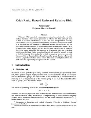 Fillable Online Odds Ratio Hazard Ratio And Relative Risk Fax Email