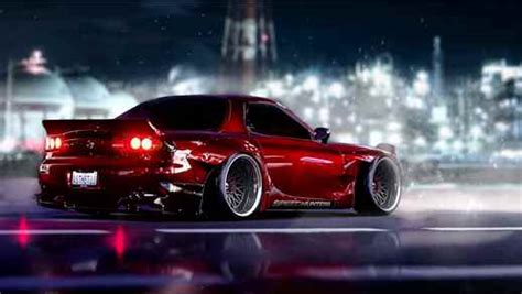 Mazda Rx7 At Night Live Desktop Wallpapers