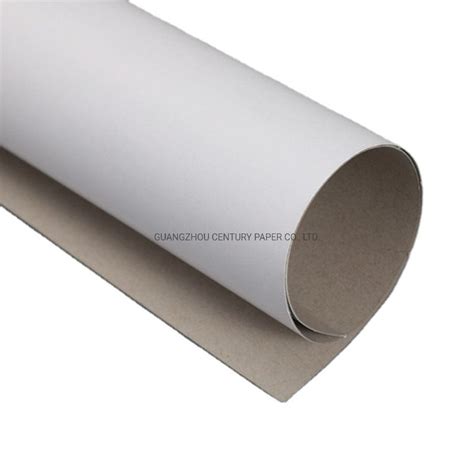 180gsm 450gsm White Coated Duplex Board With Grey Back In Roll And