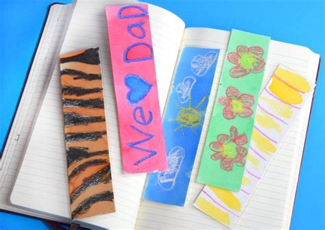 These fathers day homemade card ideas are perfect to make with your toddlers, preschoolers, kindergartners, grade 1, grade 2, grade 3, grade 4 students and up. Father's Day Gift- Watercolor Resist Bookmarks | Fathers ...