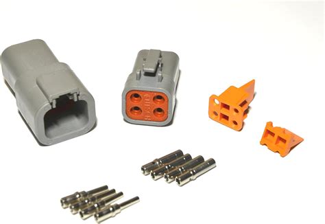 Deutsch Dtp 4 Pin Connector Kit With 12 14 Gauge Solid Contacts