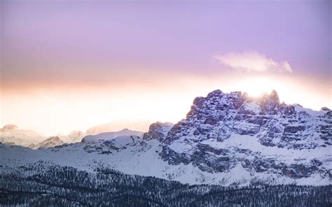 Winter Snow Peak Alpine Jungle Sunset Preview