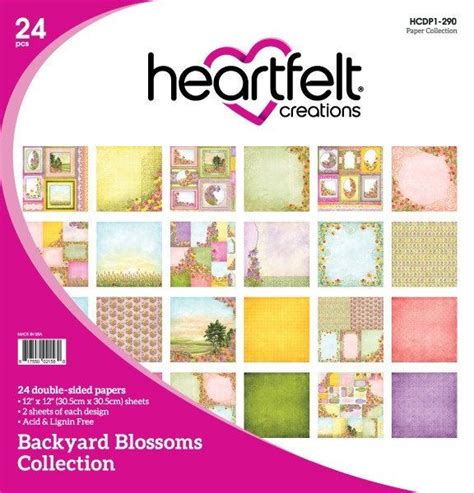 Heartfelt Creations Double Sided 12x12 Paper Pad Backyard Blossoms