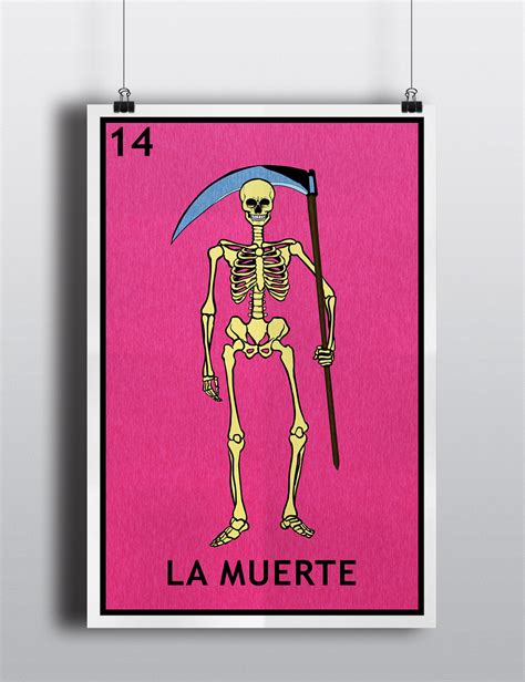 la muerte the death lotería lottery prints