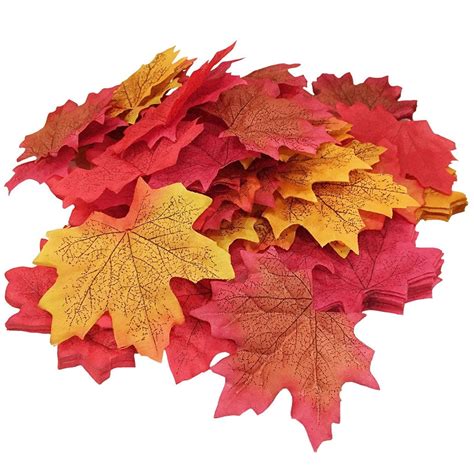 50pcspack Delicate Fall Artificial 8cm Maple Leaves For Weddings