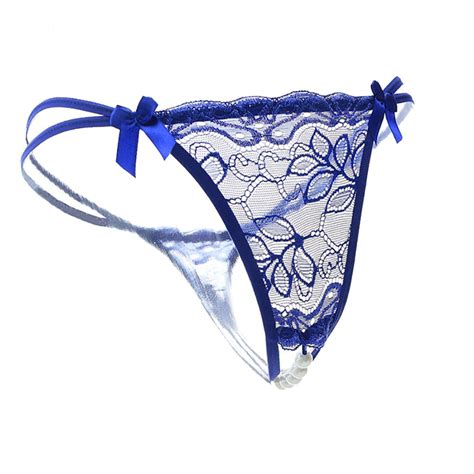 womens lingerie pendant lady pearl g string v string panties low waist underwear women