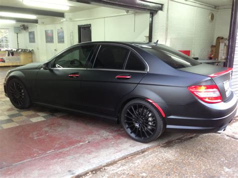 Mercedes Amg C Class Matte Black Wrap By Wrapping Cars