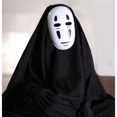 Satcopy No Face Man Anime Miyazaki Hayao Spirited Away Kaonashi Cosplay Cloak Full Set Halloween