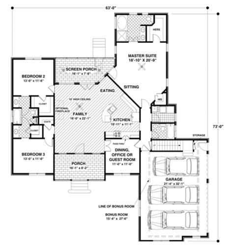 Traditional Plan 1800 Square Feet 3 4 Bedrooms 3 Bathrooms 036 00062