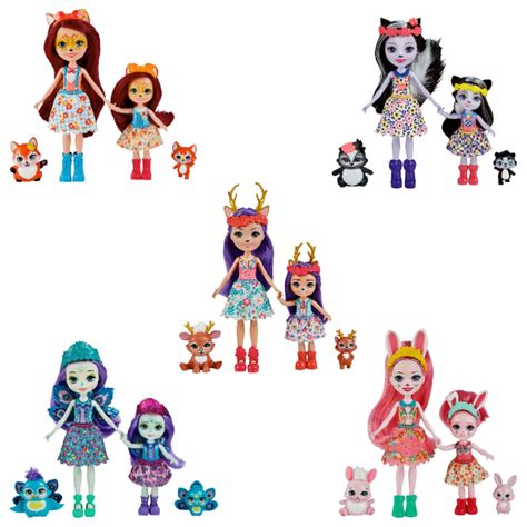 Enchantimals Sister Dolls With 2 Animal Figures And Accessories