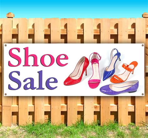 Shoe Sale 13 Oz Heavy Duty Vinyl Banner Sign With Metal Etsy