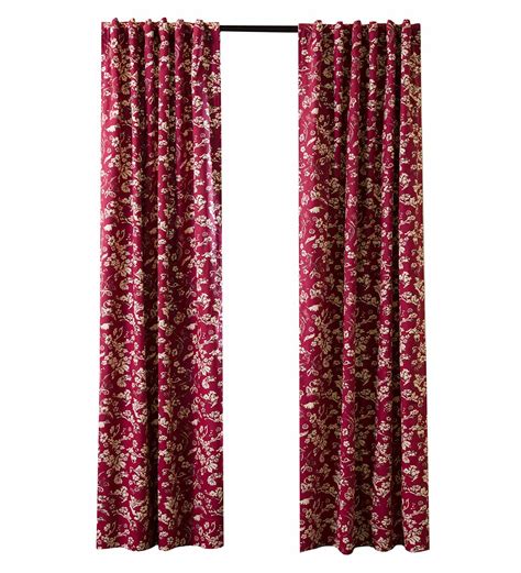Homespun Insulated Floral Damask Short Panel With Rod Pocket Curtain Panels Window