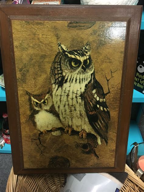 My Sis Had One And Was Named Dad And Henry Vintage Owl Art Owl