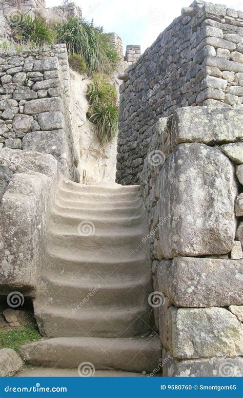 Machu Picchu Steps Stock Photo Image Of Machu Andes 9580760