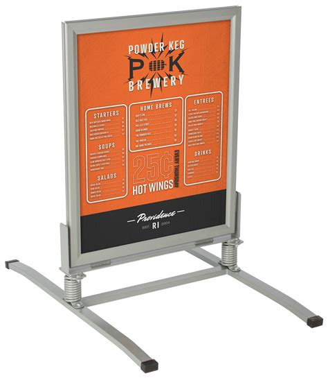 Spring Loaded Sidewalk Sign Non Rust Base