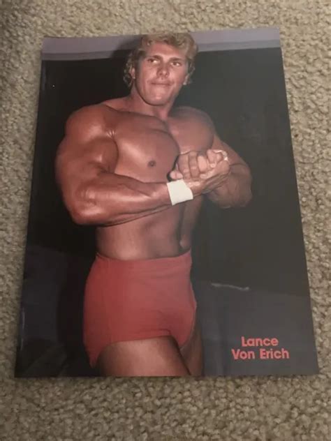 VINTAGE LANCE VON ERICH AWA Wrestling Pinup Photo 1980s NWA 1985 5 99