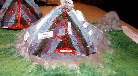 Maqueta De Las Capas Del Volcán Popocatepetl Realizada En Base De