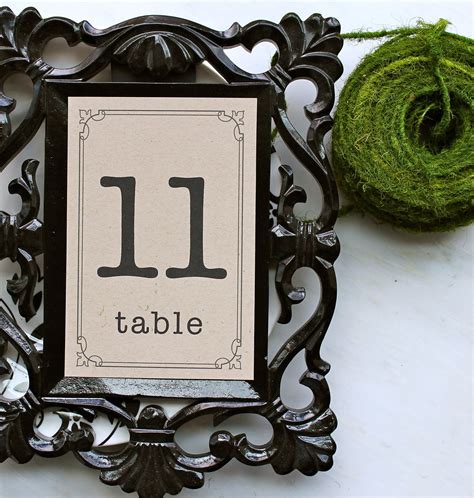 Rustic Modern And Vintage Wedding Table Numbers Bright Colored Paper