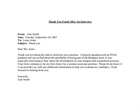 It was great to meet you via ___ and to. 8+ Thank You Note After Interview - Free Sample, Example, Format Download! | Free & Premium ...