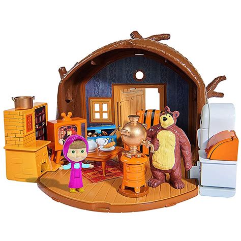 Buy Masha And The Bear Masha Bear Playset 4 Cm Masha And 6 Cm Bear Multicolour Online At