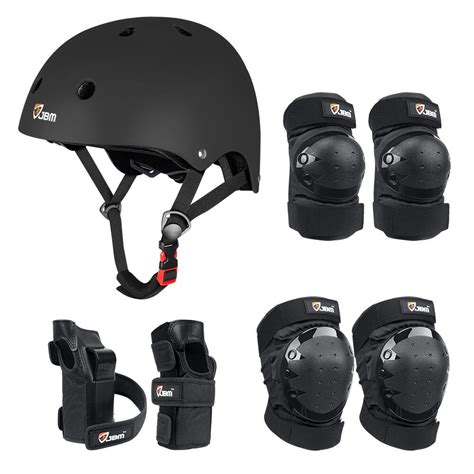 JBM Helmet Knee Elbow Pad Set For Cycling Skateboarding Bike